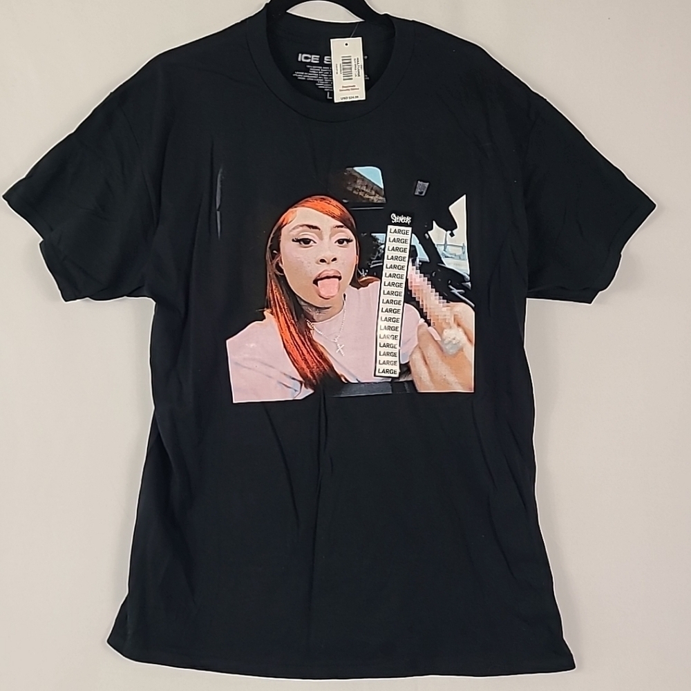 Ice Spice Rap Tee Black Spice Sz L NWT